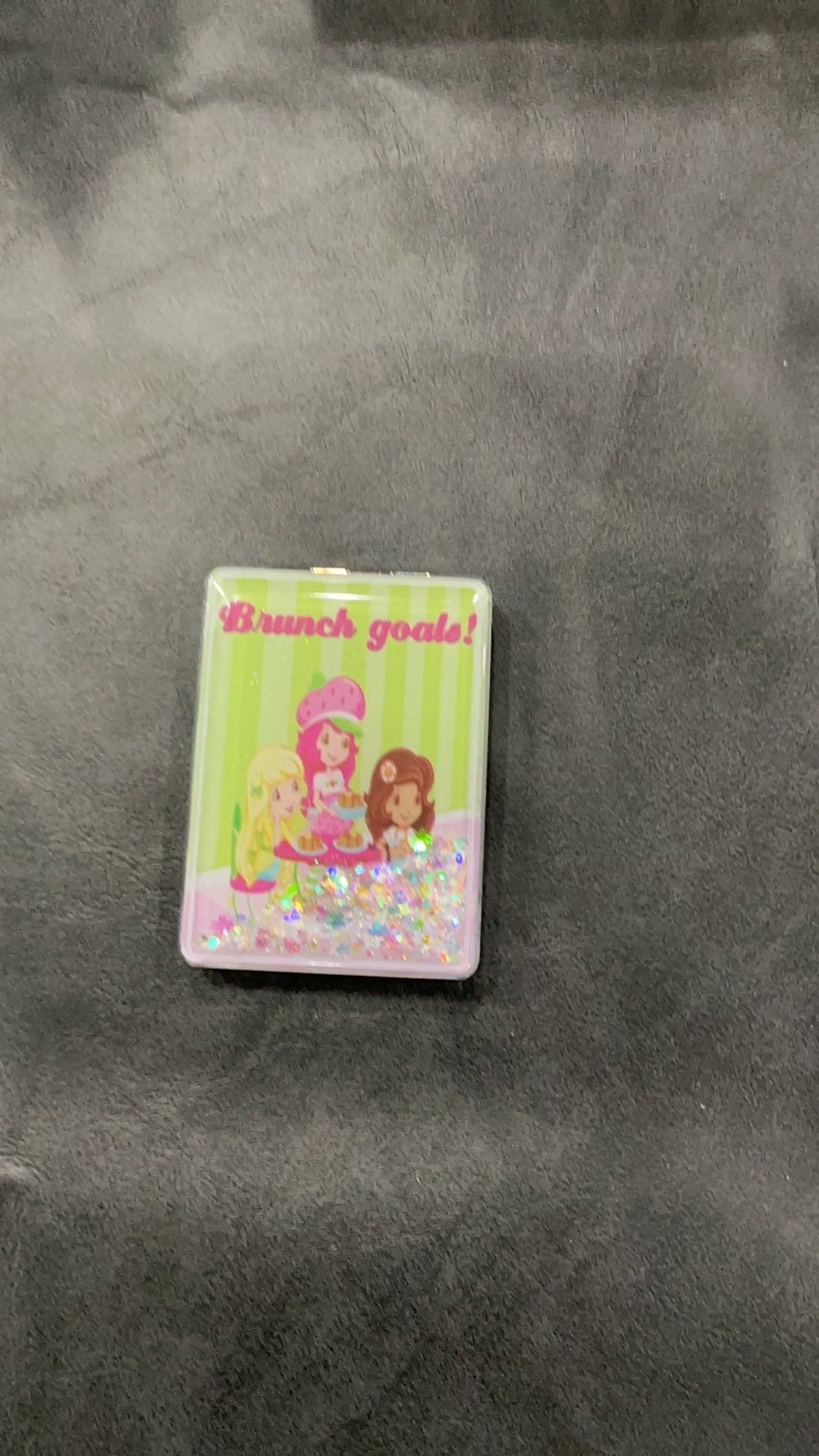 Strawberry shortcake glitter mirror NWOT