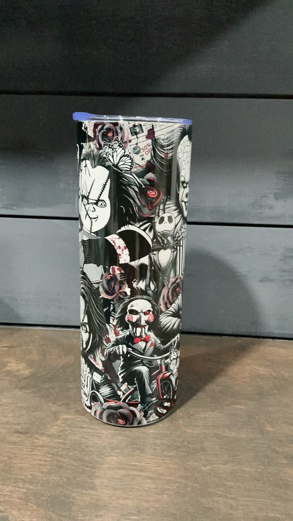 Horror inspired tumbler