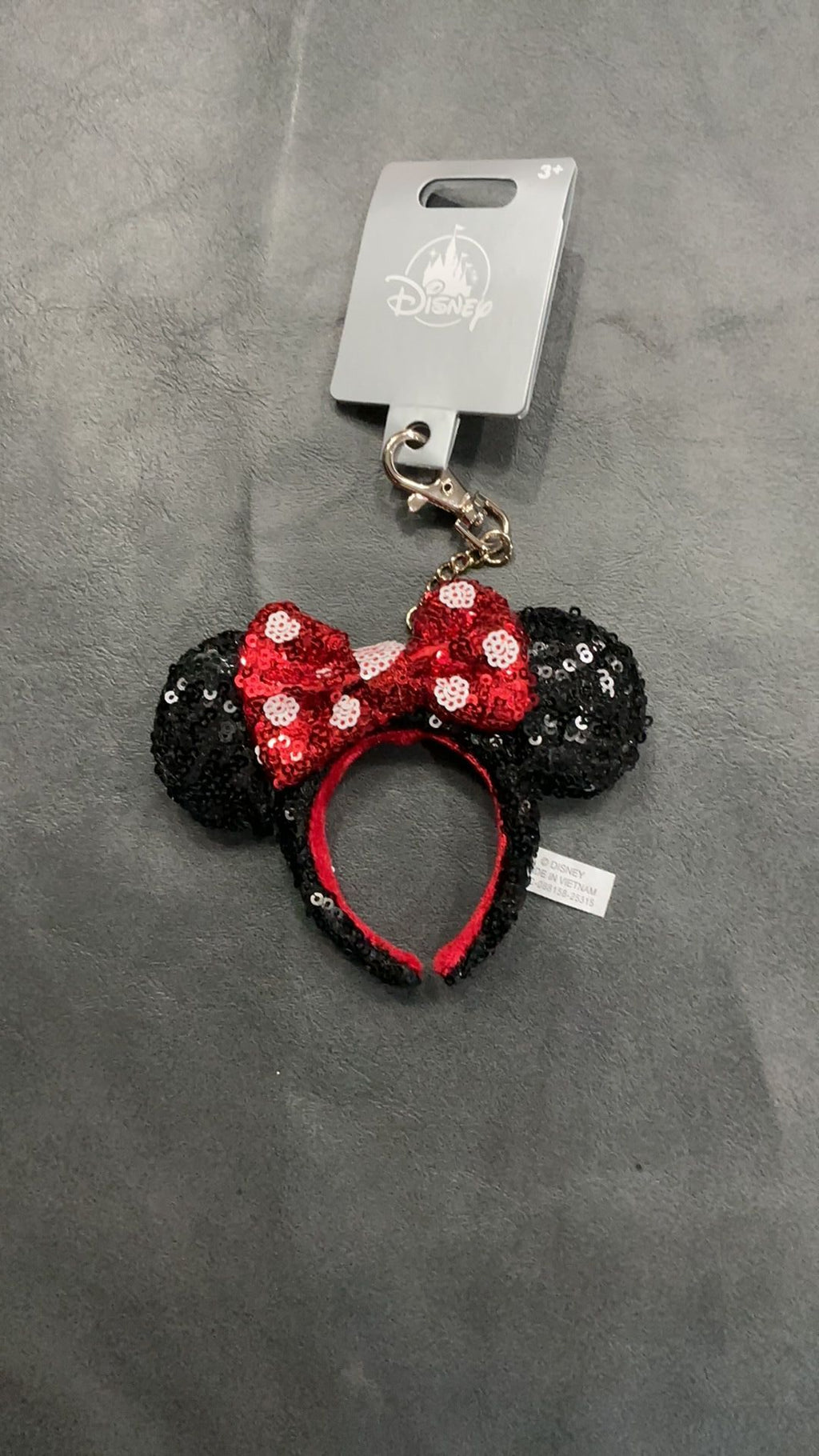 Black and red headband bag charm NWT