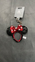 Black and red headband bag charm NWT