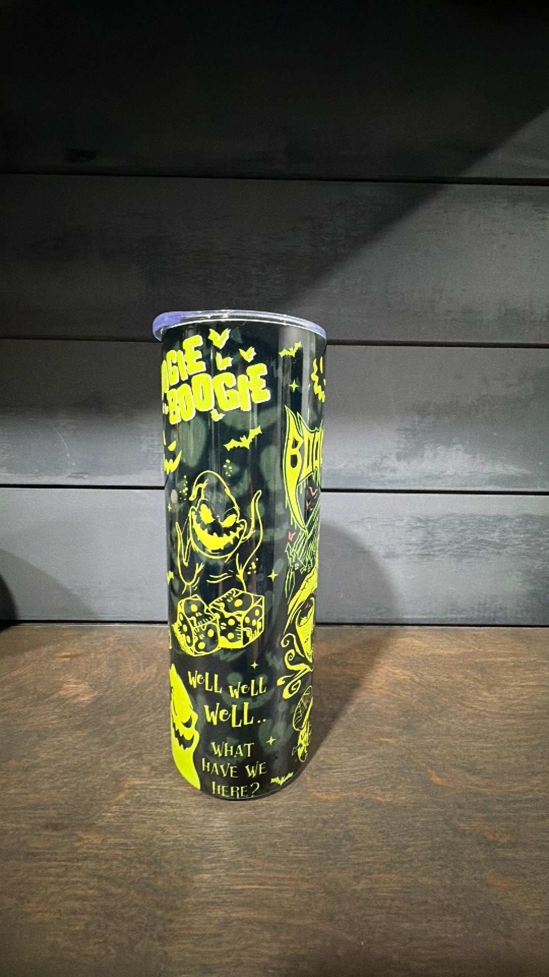 Oogie boogie inspired tumbler