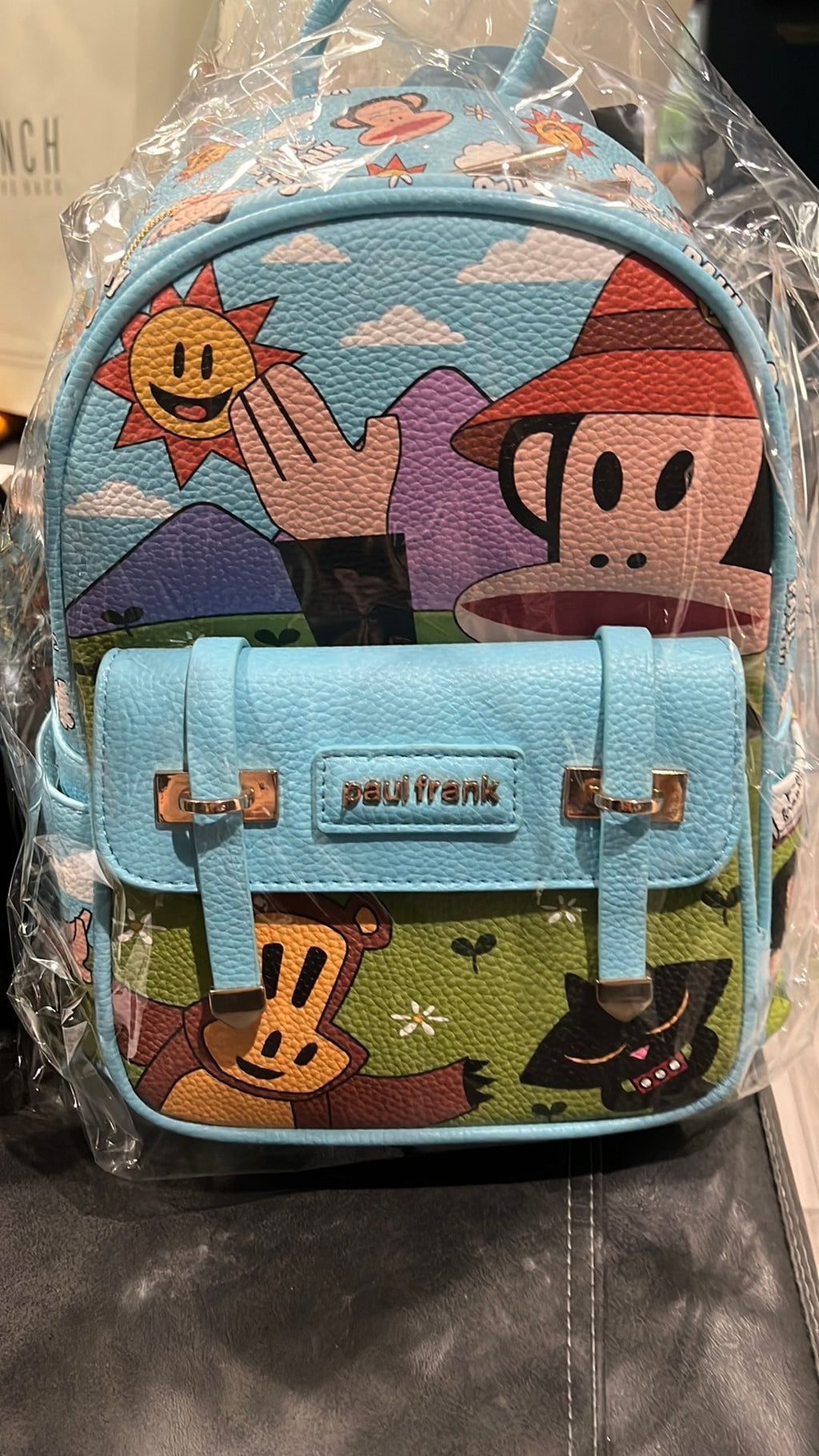 Kbnl NWT Mini Backpack Vegan Leather - Paul Frank - Blue