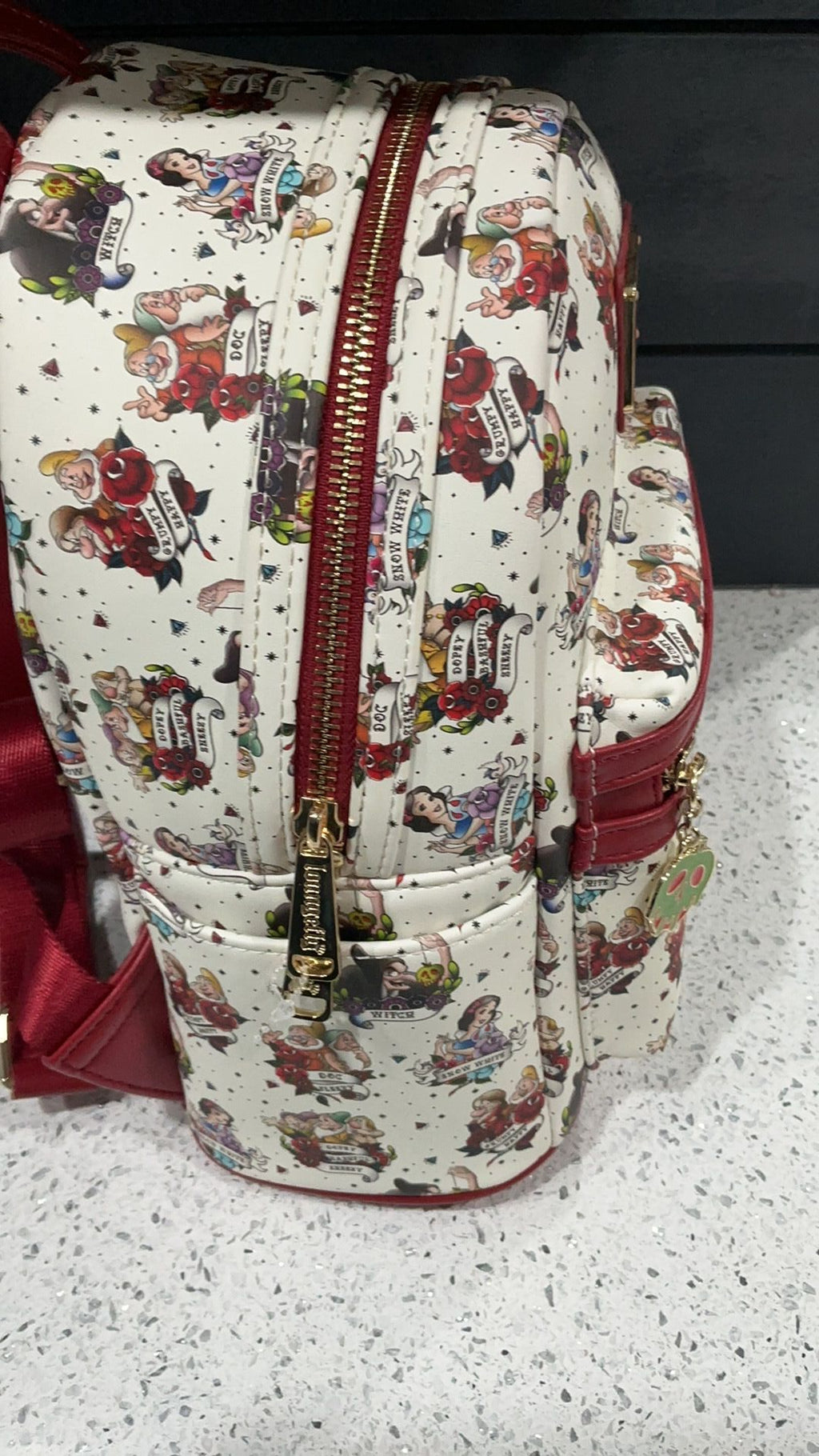 Loungefly NWT Disney Snow White and the 7 Dwarfs Tattoo Exclusive Mini Backpack