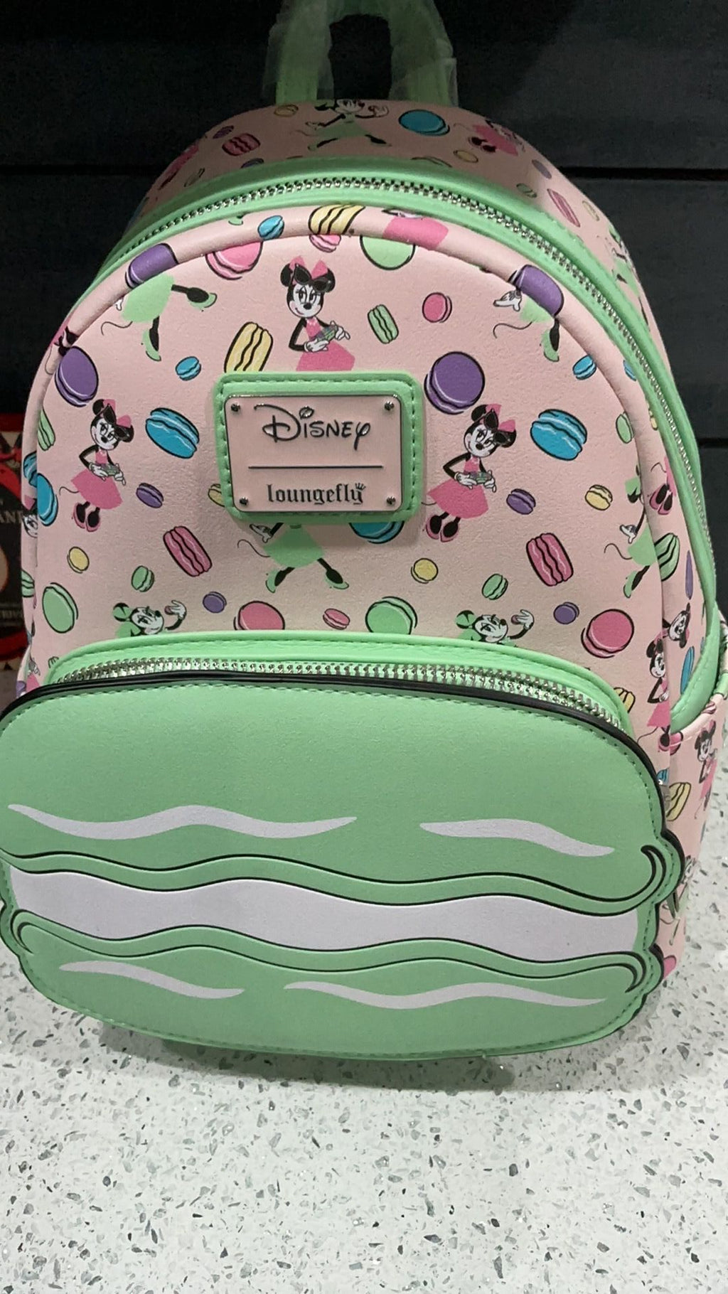 Disney Parks NWT Epcot France Minnie Mouse Macarons Loungefly Backpack New with Tag