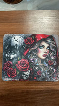 Red riding hood inspired mouse pad