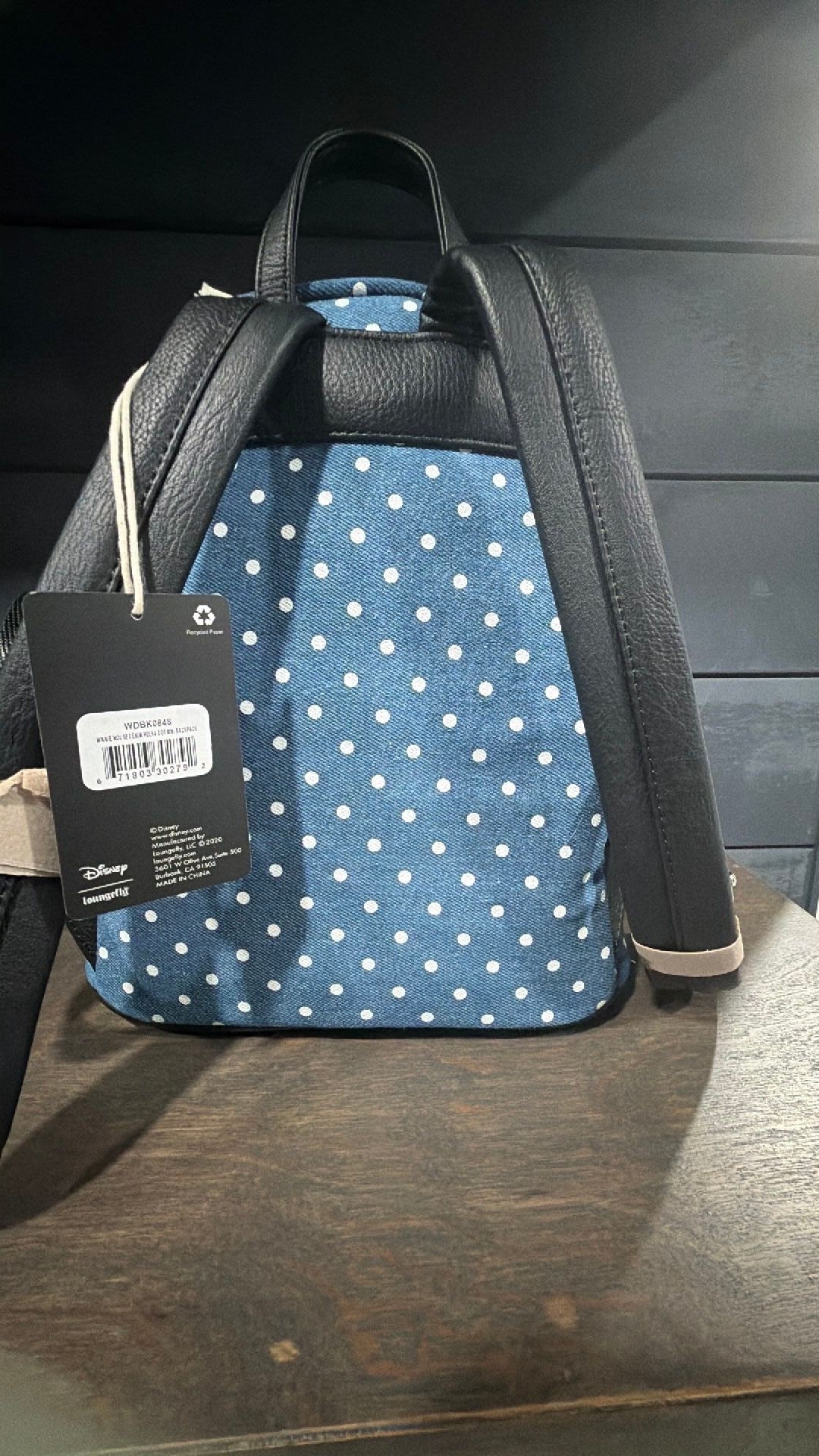 Loungefly Disney Minnie Mouse Denim Mini Backpack and Wallet Set