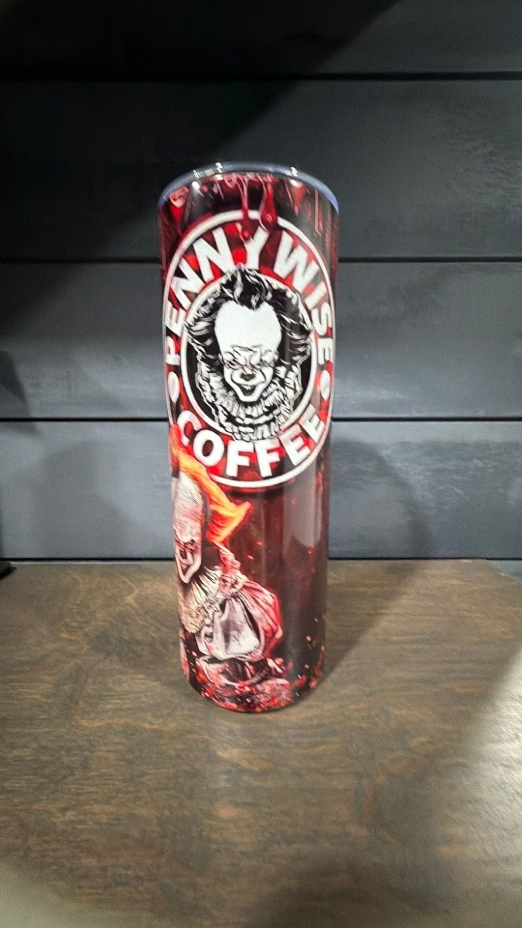 Pennywise inspired tumbler