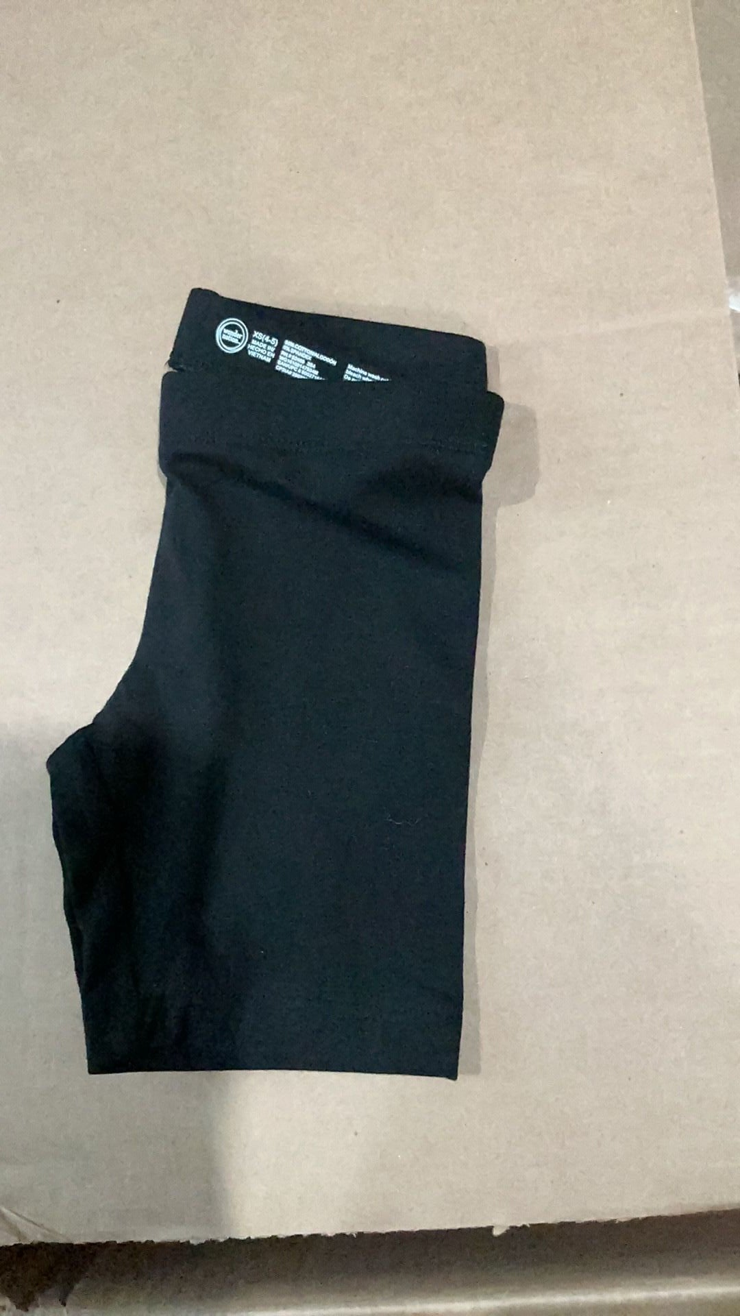 Girls black spandex shorts NWOT size 4/5