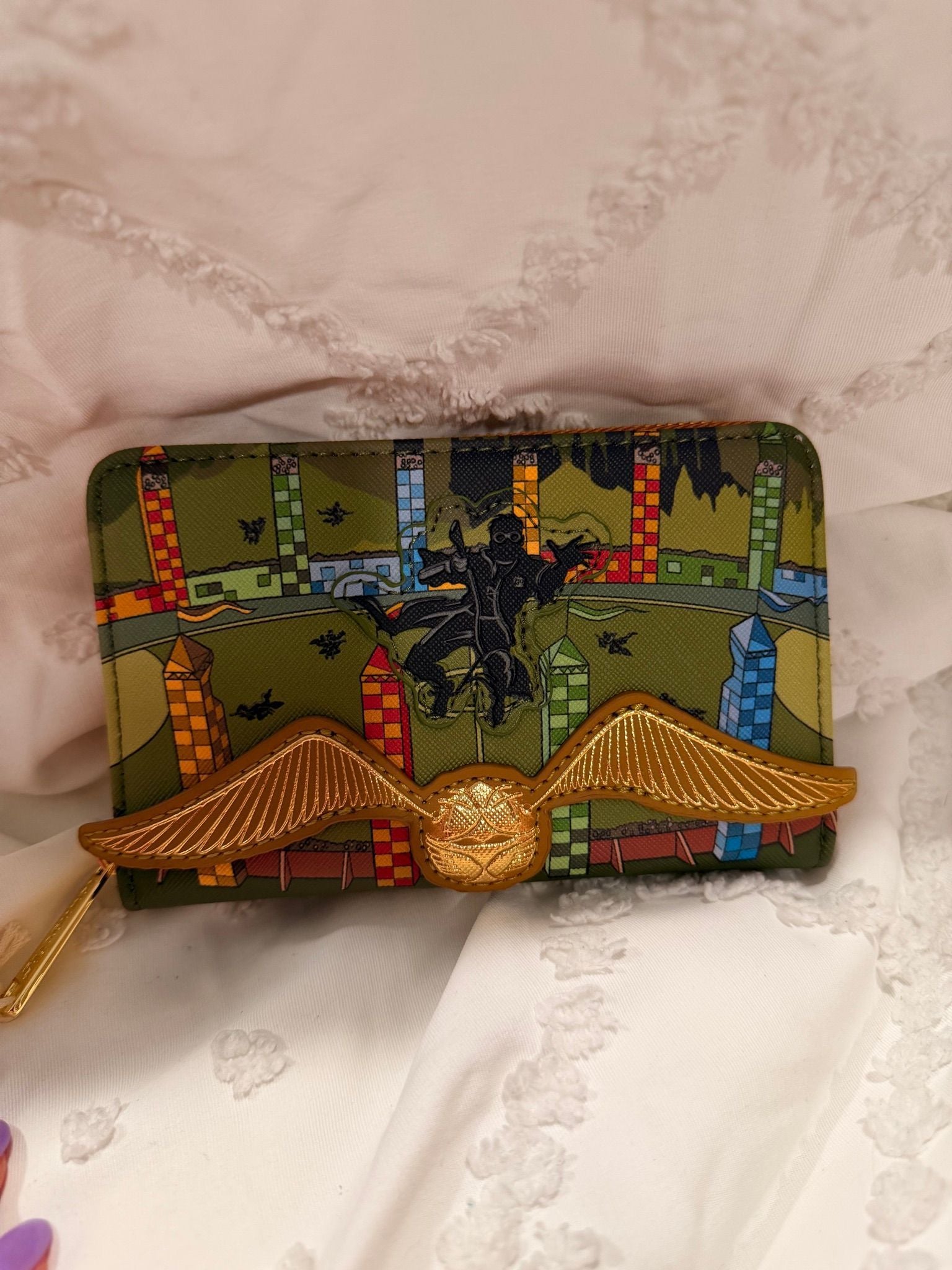Harry Potter Hogwarts Quidditch Loungefly Wallet NWT