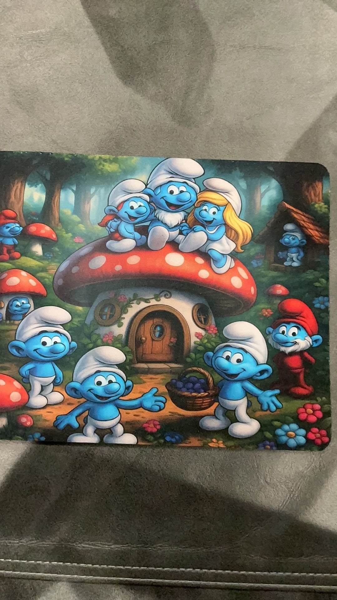 Smurfs inspired mouse pad
