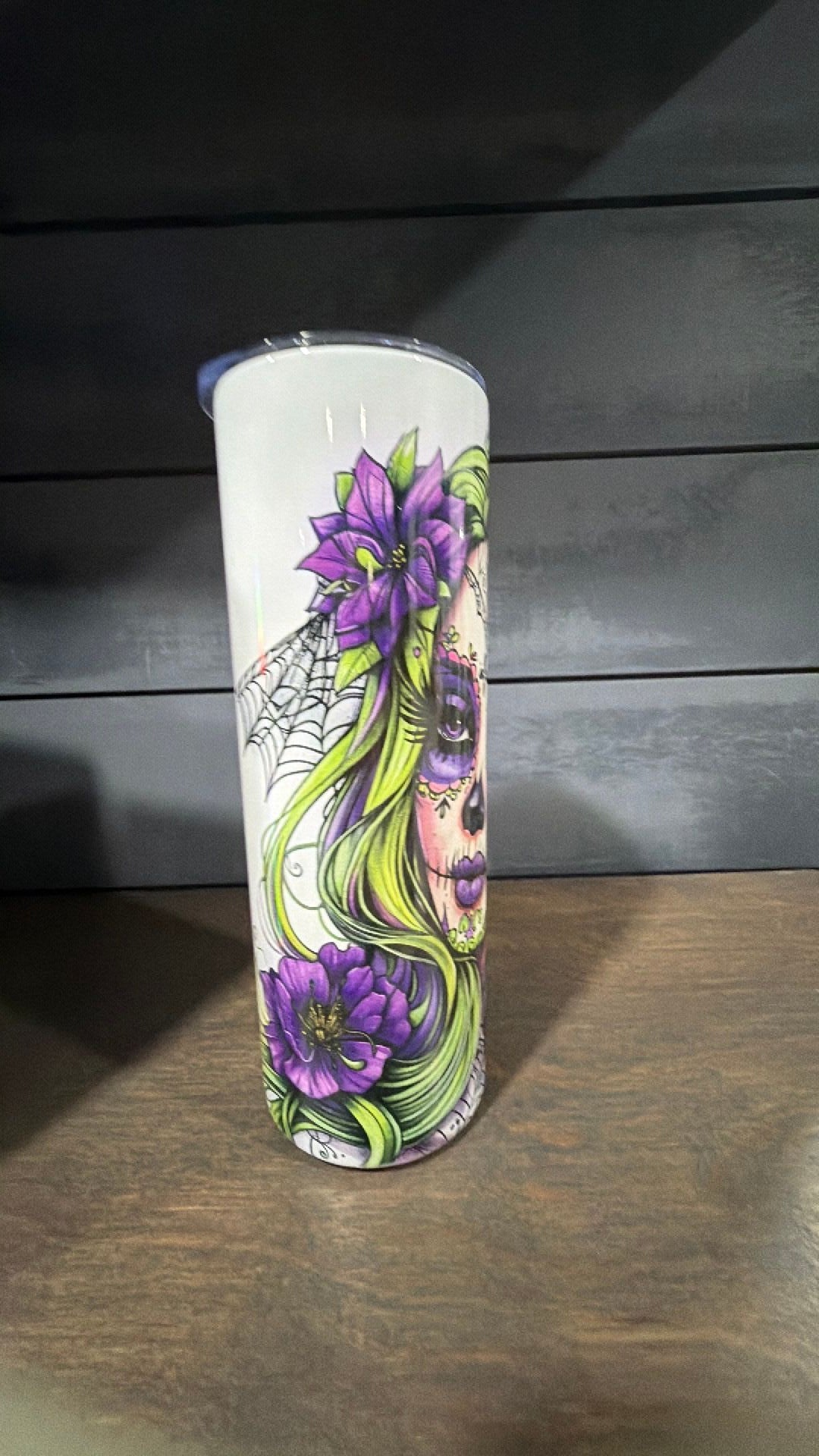 Sugar skull tumbler