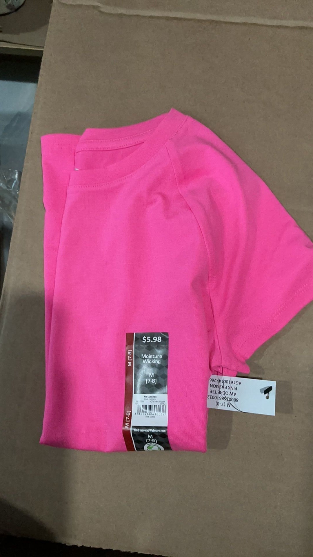 Girls pink tee shirt NWT size 7/8