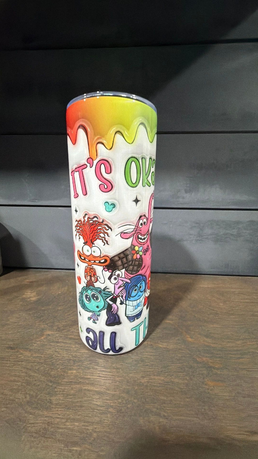 Inside out inspired tumbler