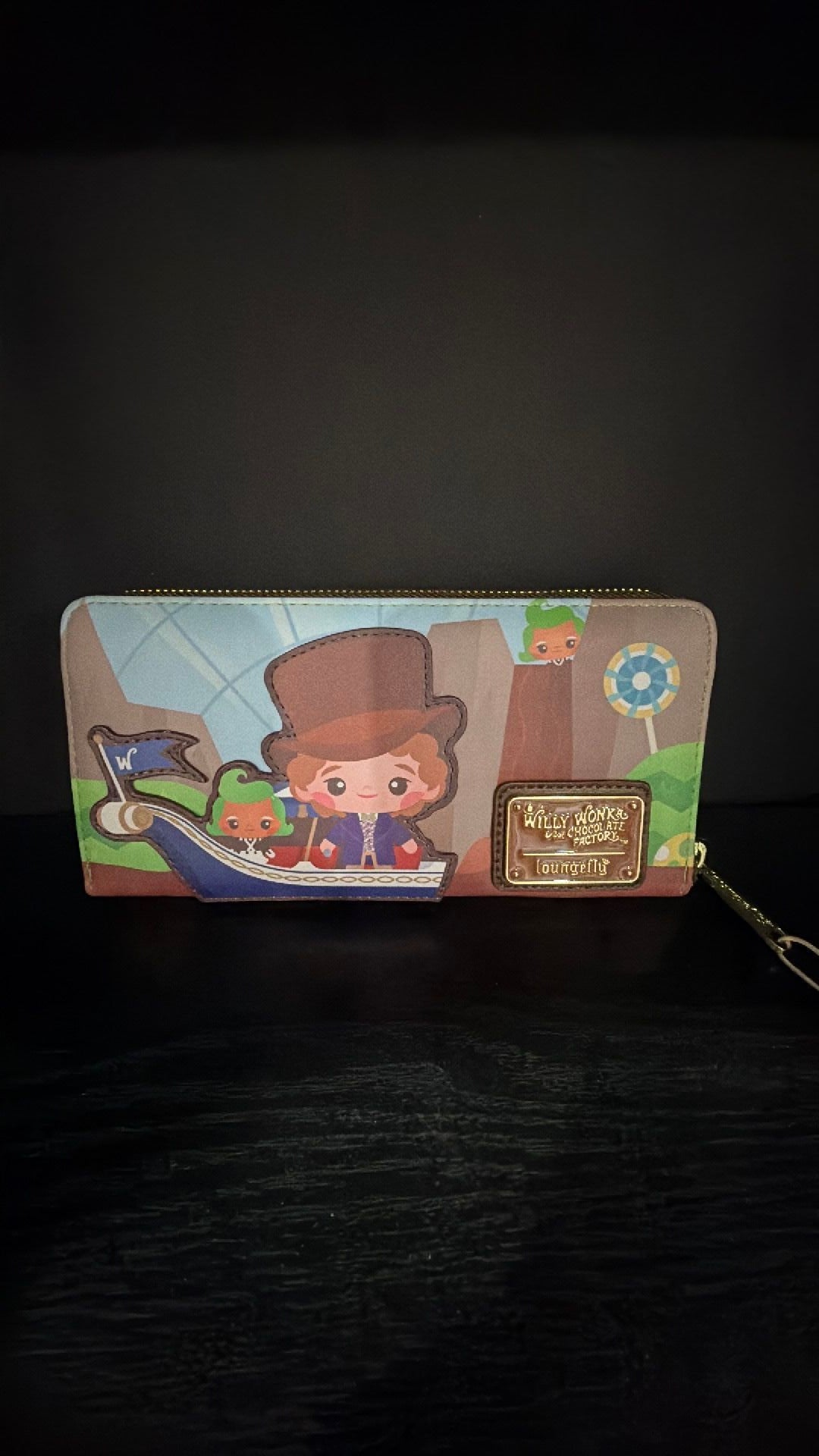 Loungefly Charlie and the Chocolate Factory Wonka 50th Anniversary Faux Leather Wallet