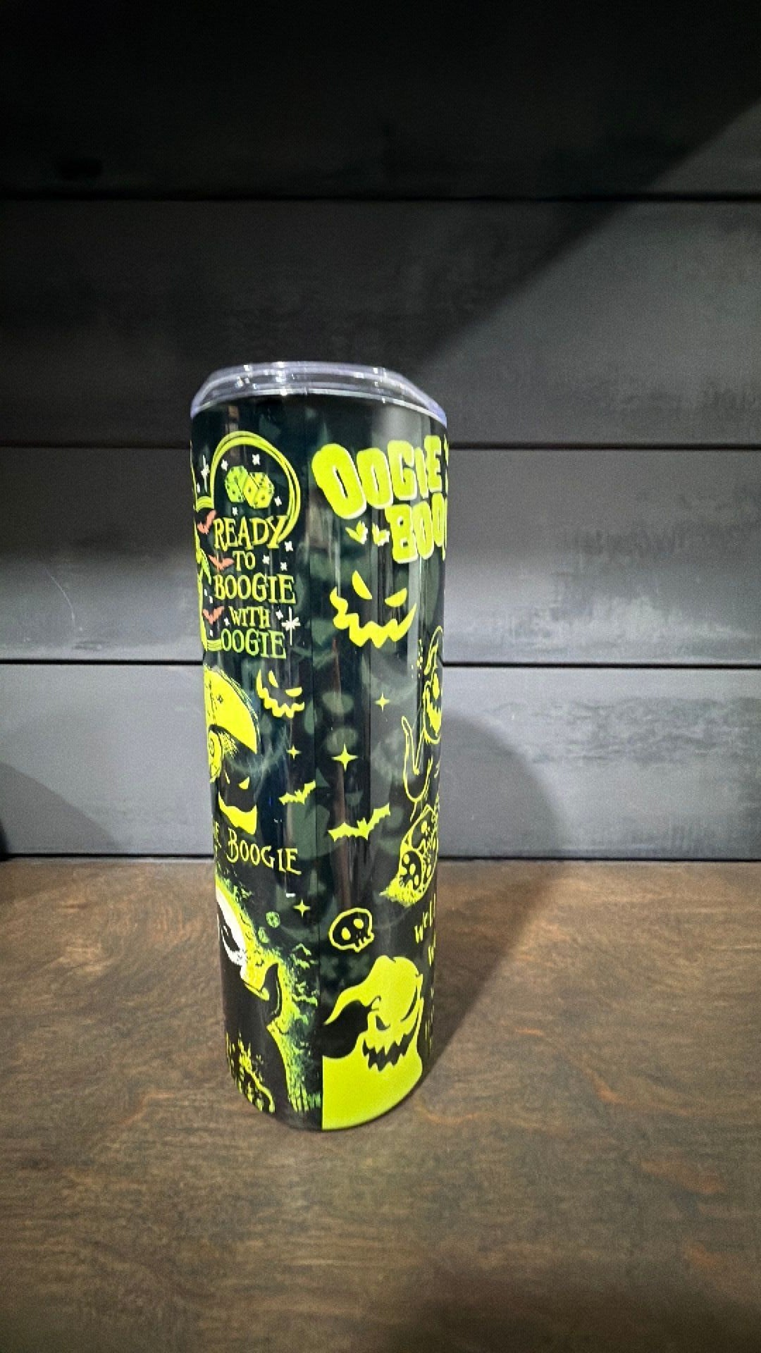 Oogie boogie inspired tumbler