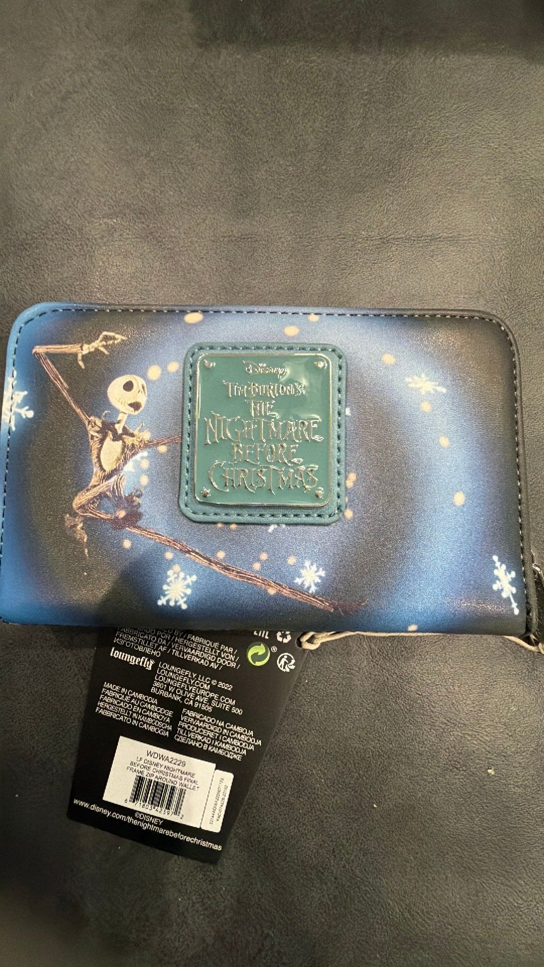 Loungefly Disney Nightmare Before Christmas Final Frame Zip-Around Wallet