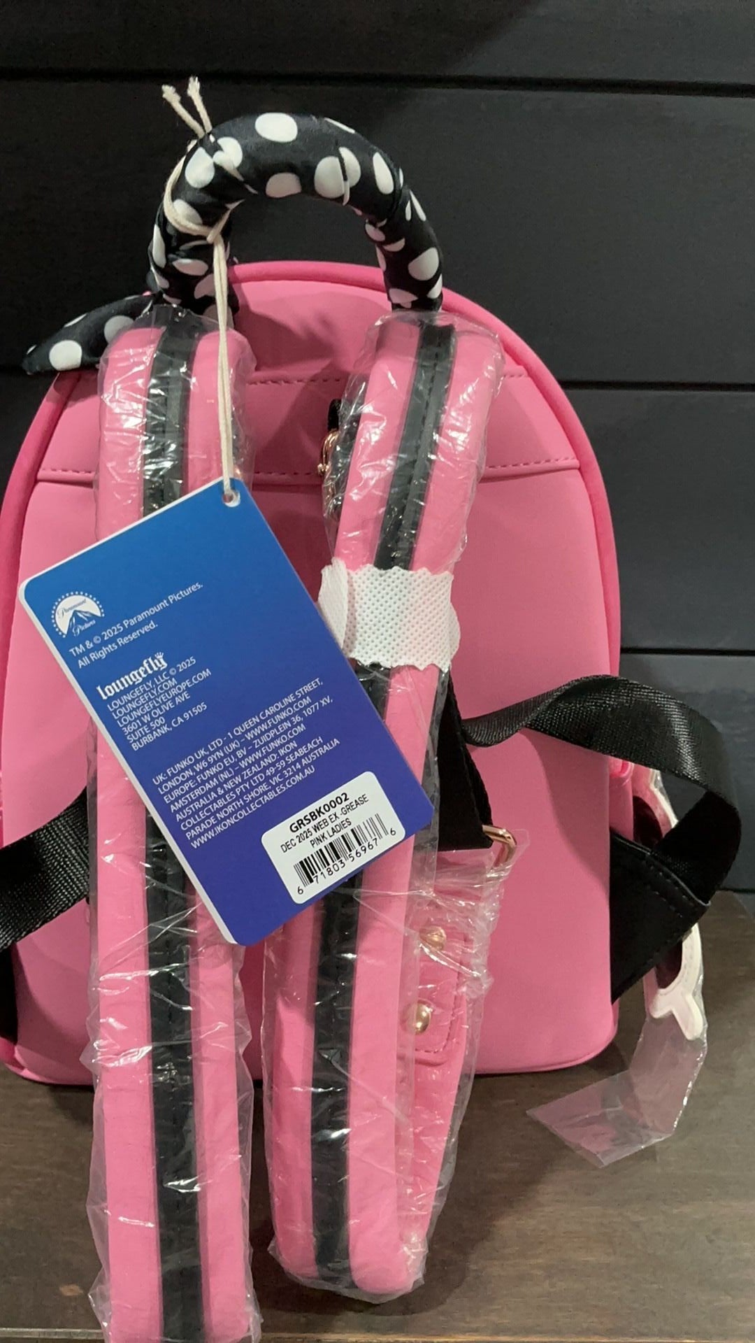 Pink ladies backpack NWT