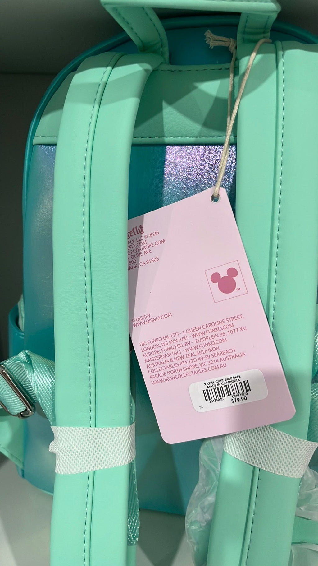 Ariel cake backpack NWT