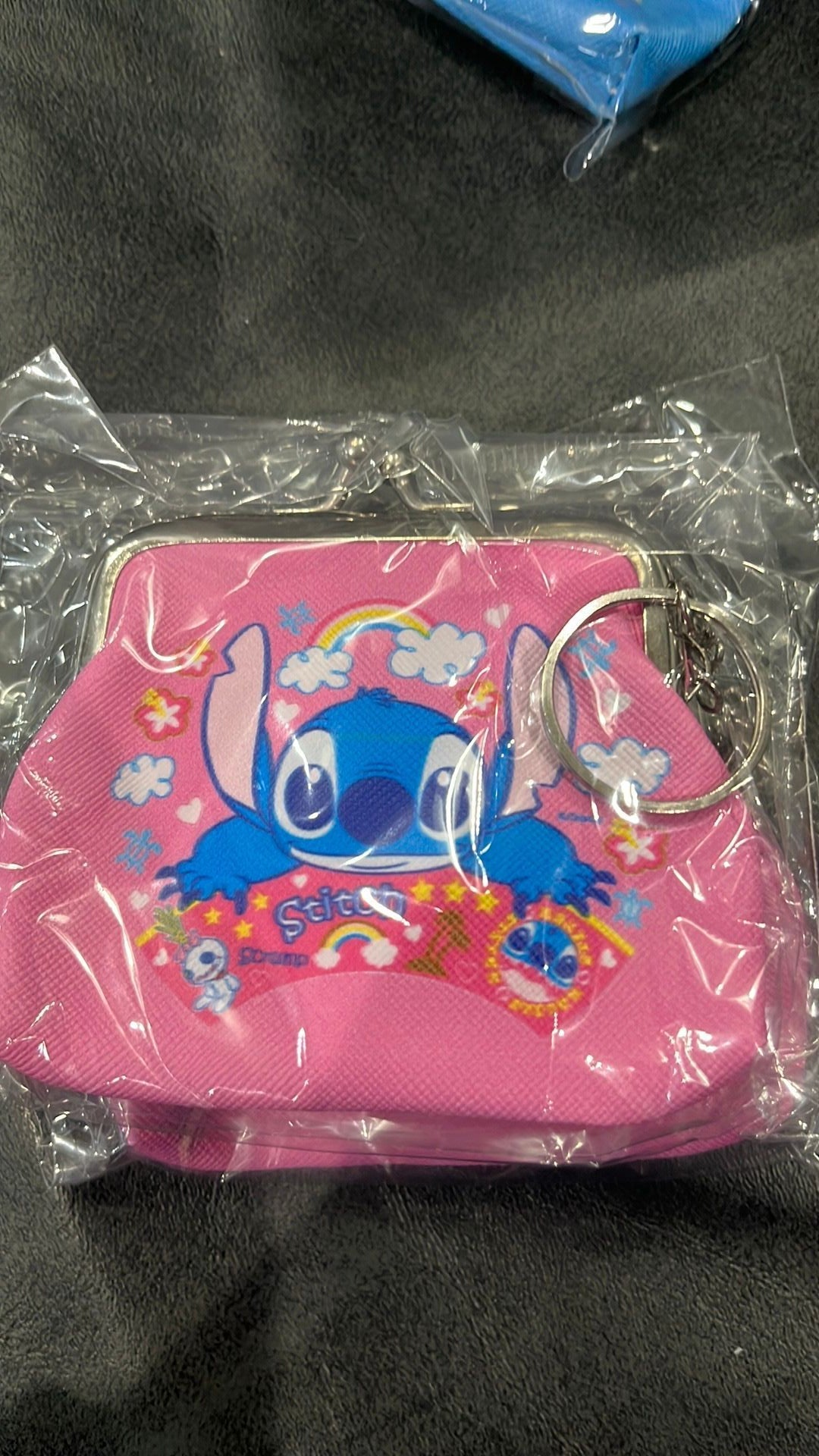 Stitch coin purse keychain NWT