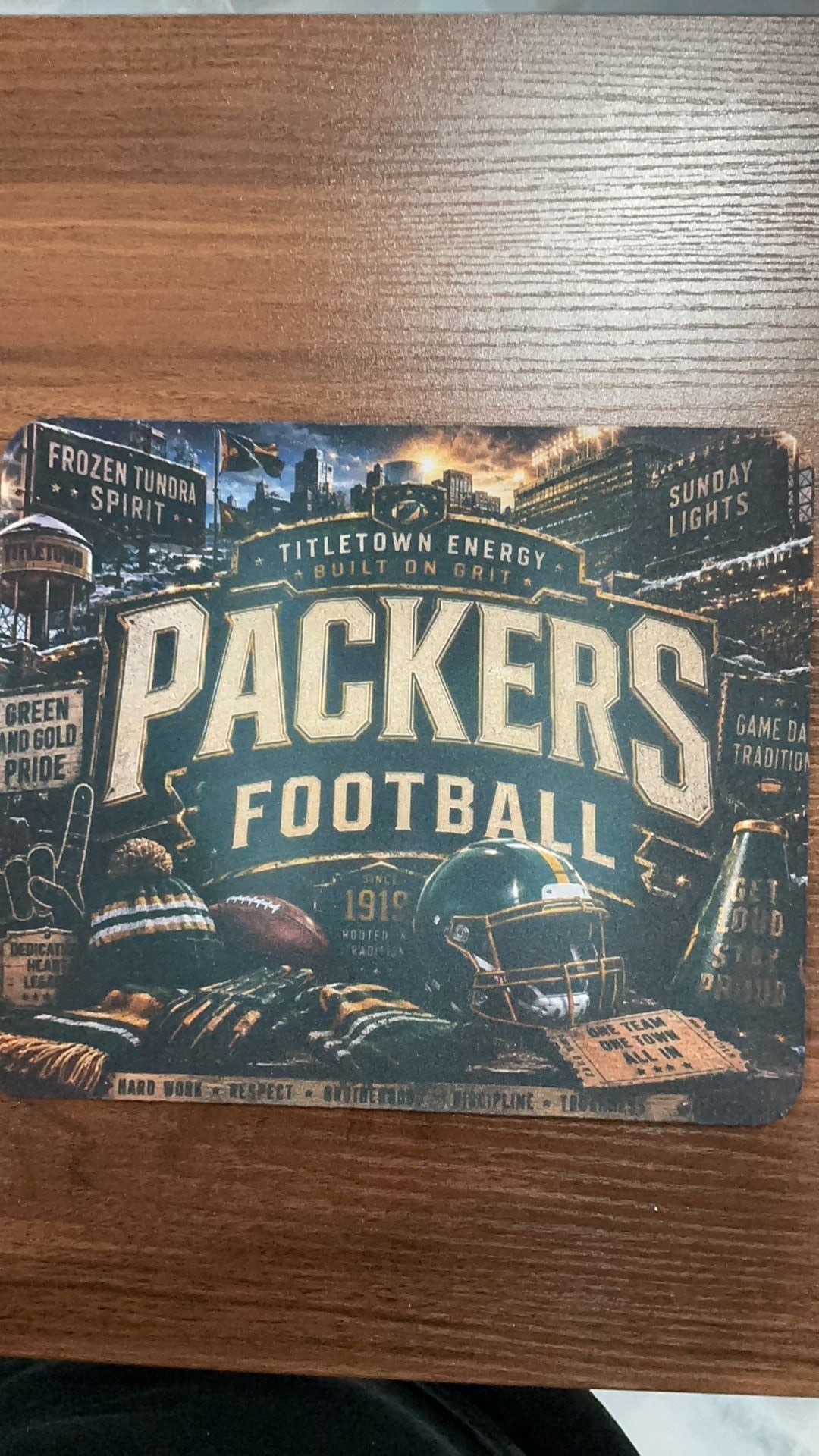 Packers football mouse pad