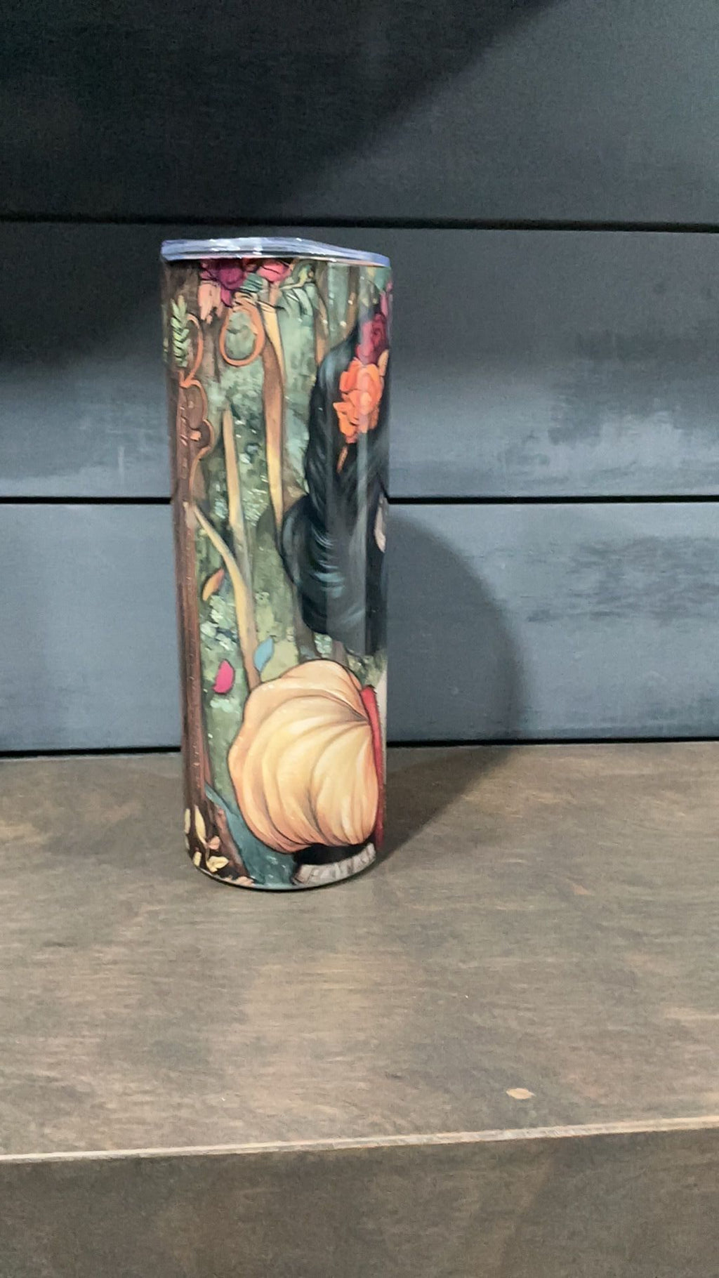 Snow White inspired skull tumbler