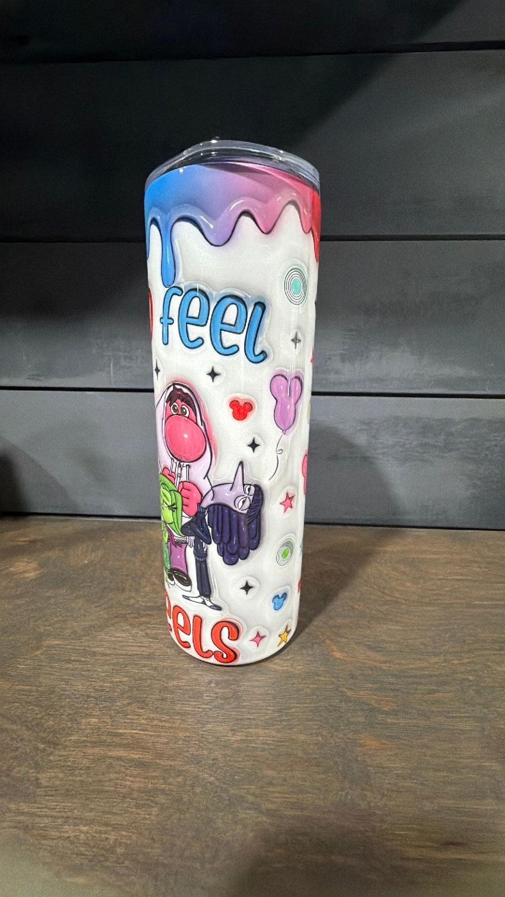 Inside out inspired tumbler