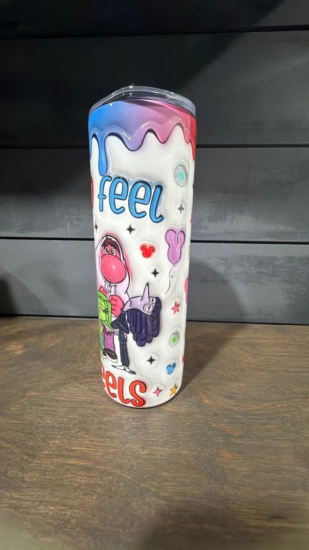 Inside out inspired tumbler