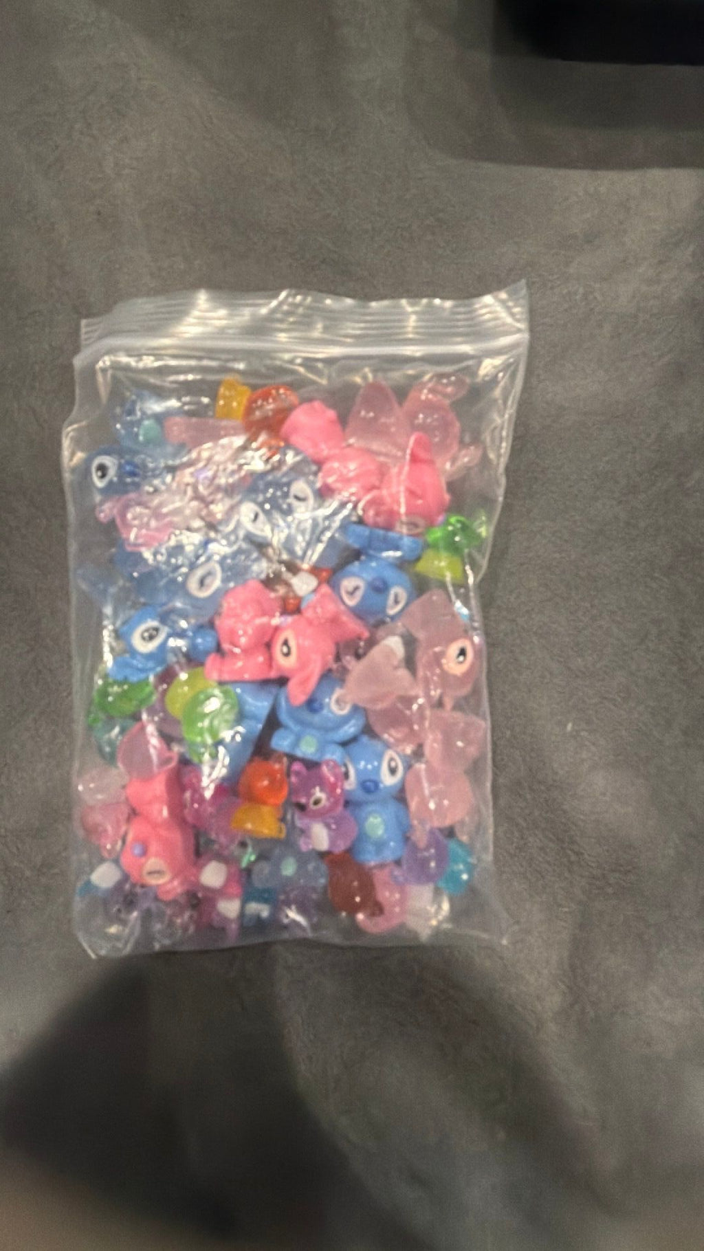 Bag full of stitch figures