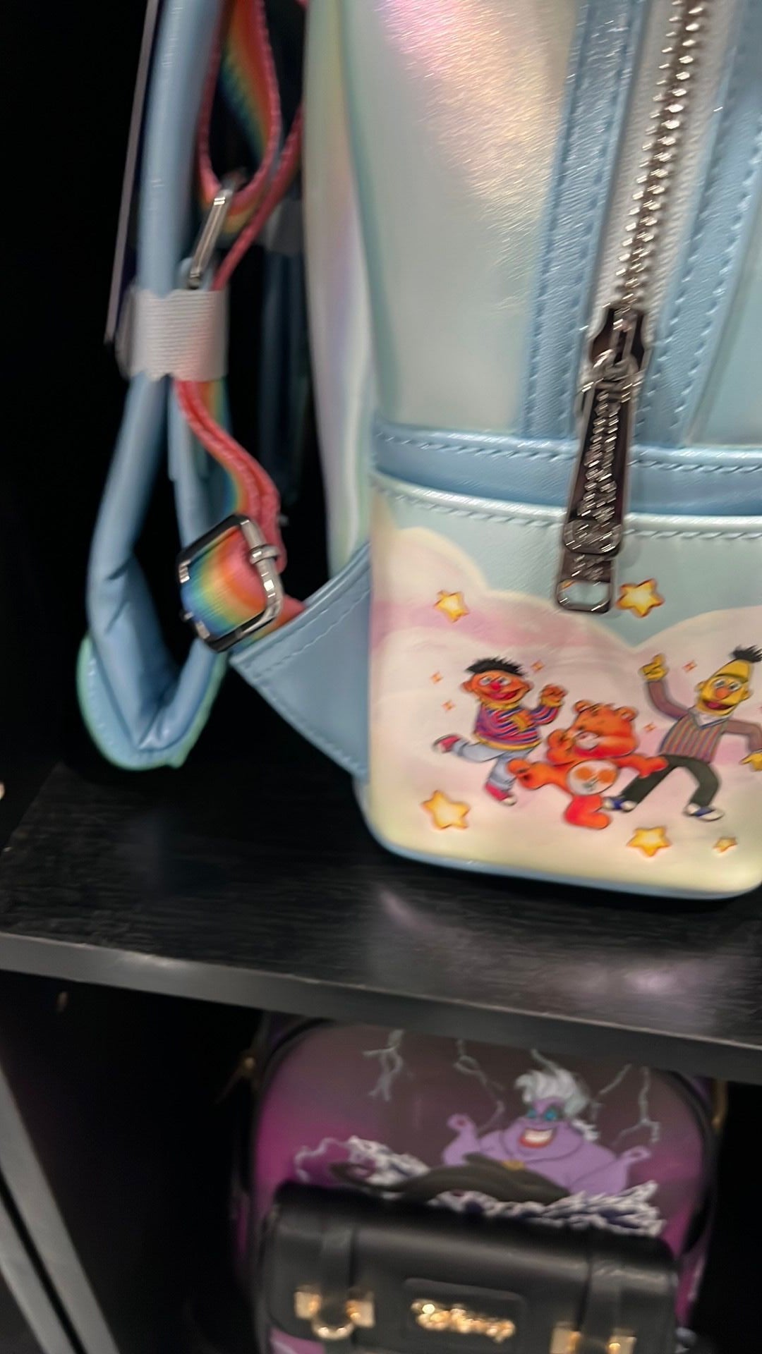 Care Bears X Sesame Street Loungefly backpack NWT