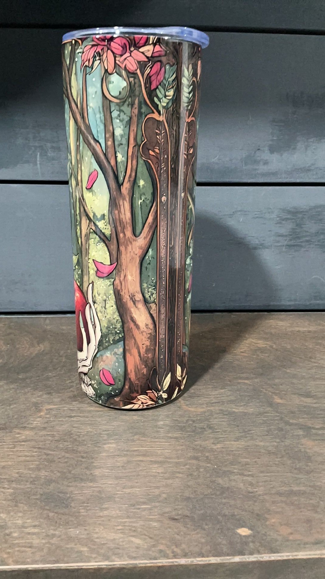 Snow White inspired skull tumbler