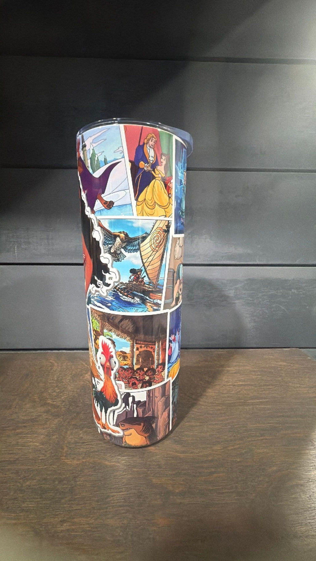 Moana and other  Disney characters inspired tumbler