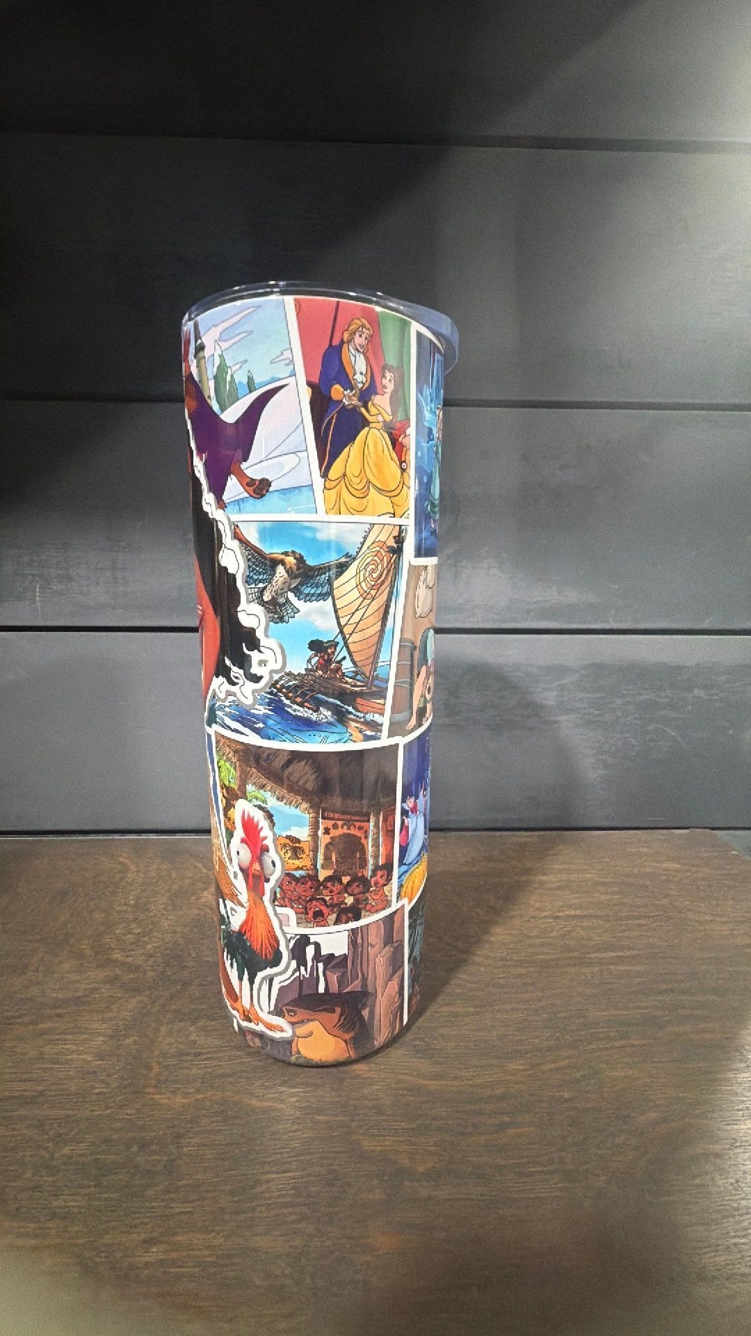 Moana and other  Disney characters inspired tumbler