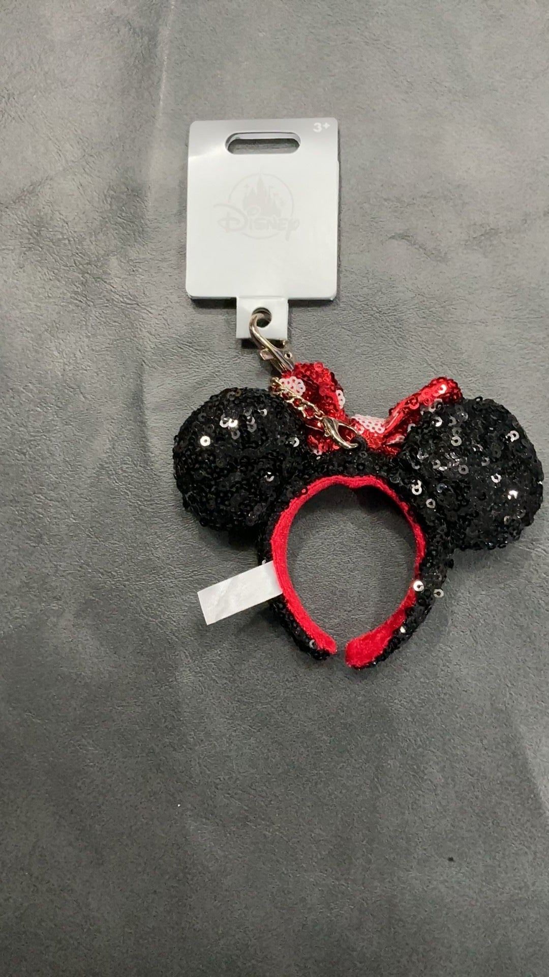 Black and red headband bag charm NWT