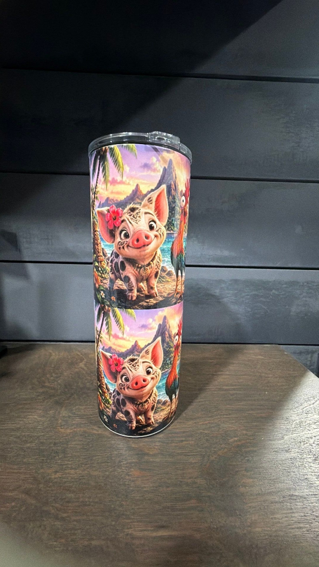 Hei hei and pua inspired tumbler