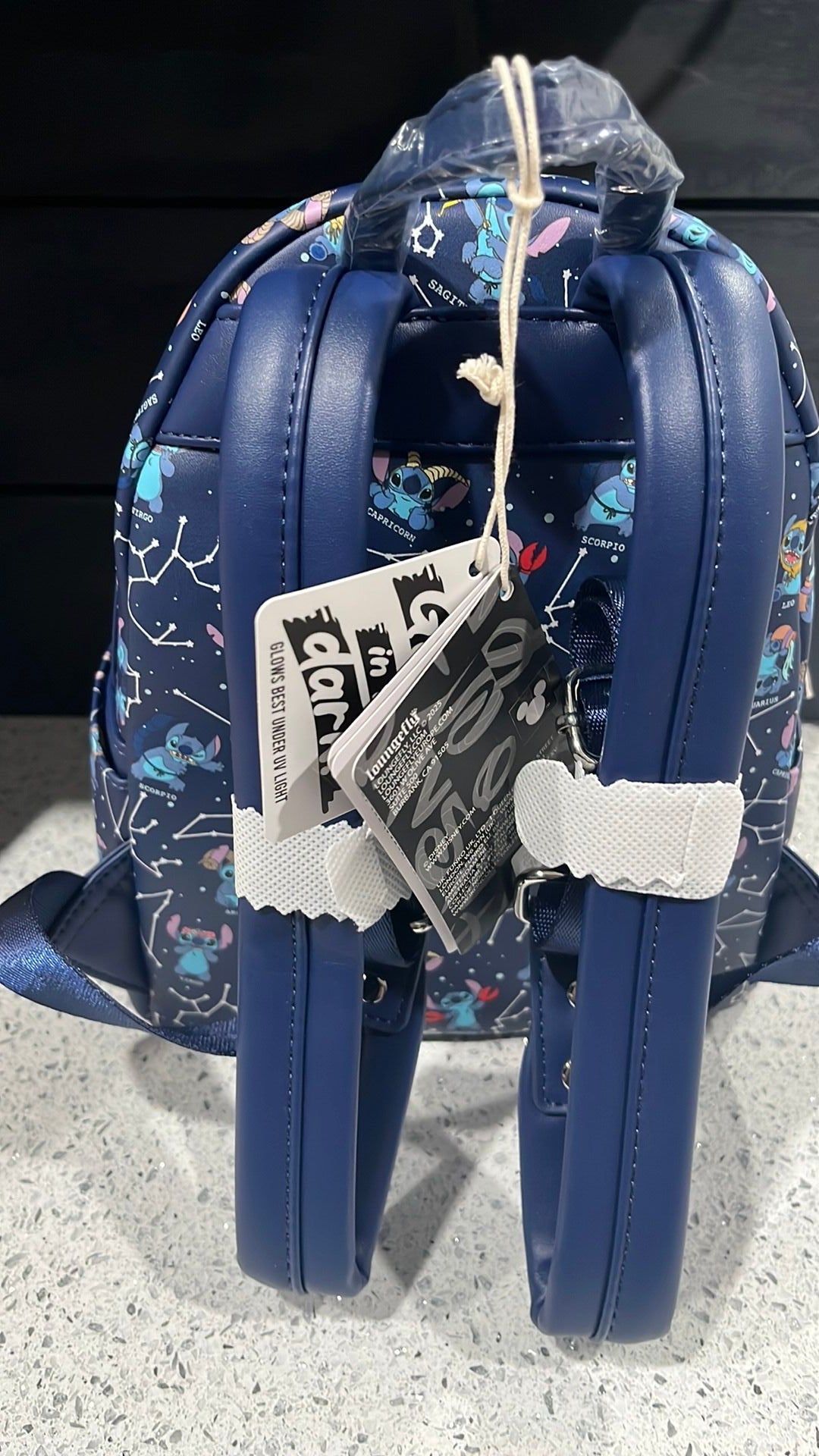 Loungefly NWT Disney Lilo & Stitch Zodiac Glow In The Dark All-Over Print Mini Backpack - 707 Street Exclusive