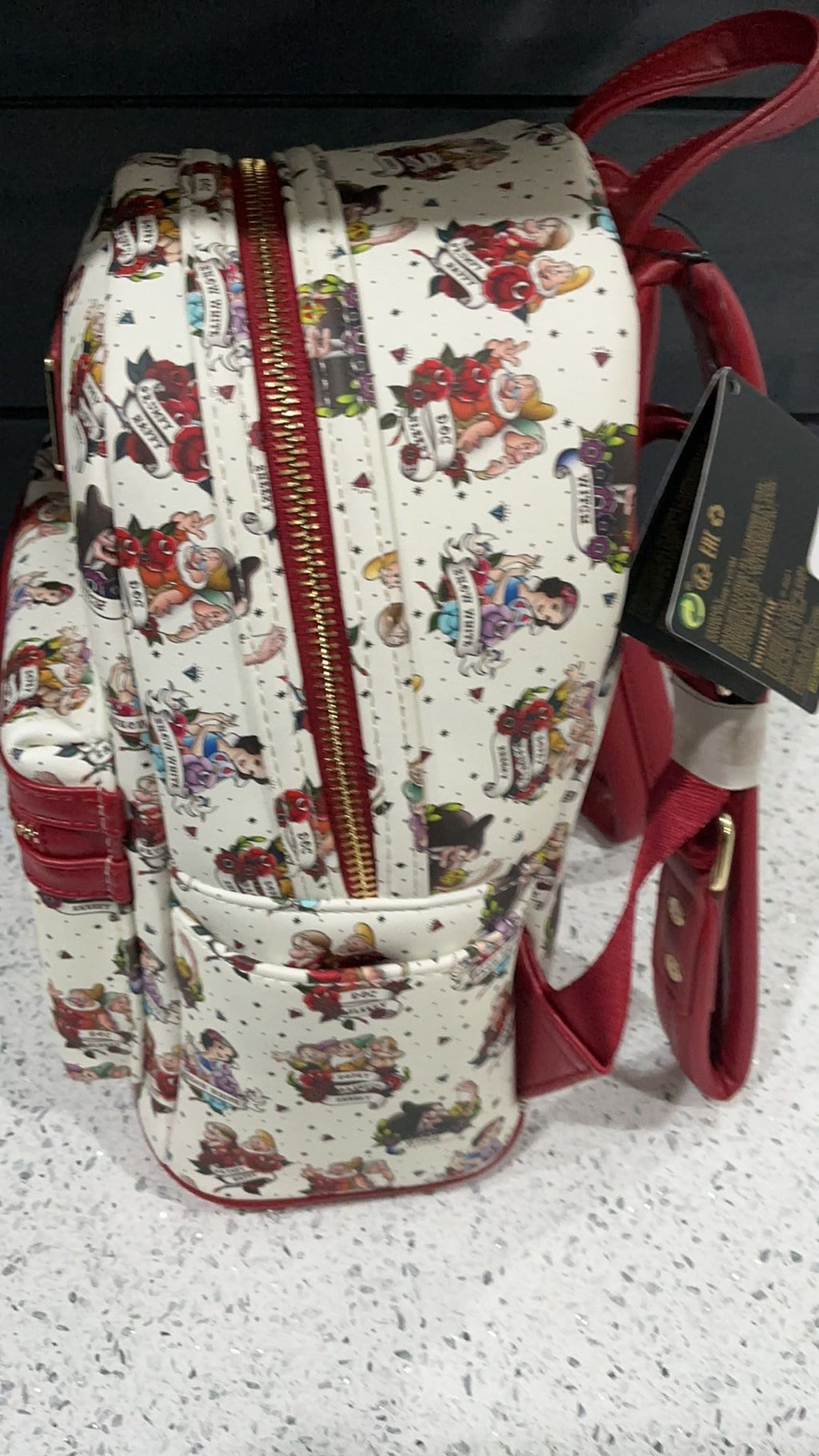 Loungefly NWT Disney Snow White and the 7 Dwarfs Tattoo Exclusive Mini Backpack