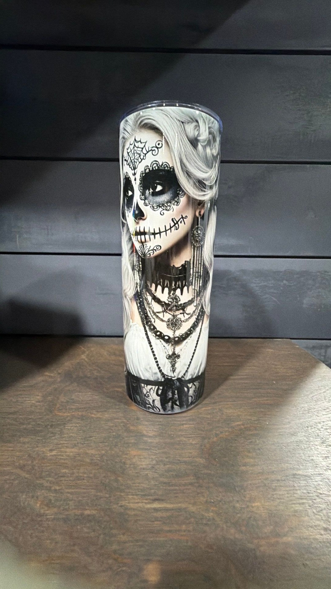 Sugar skull tumbler
