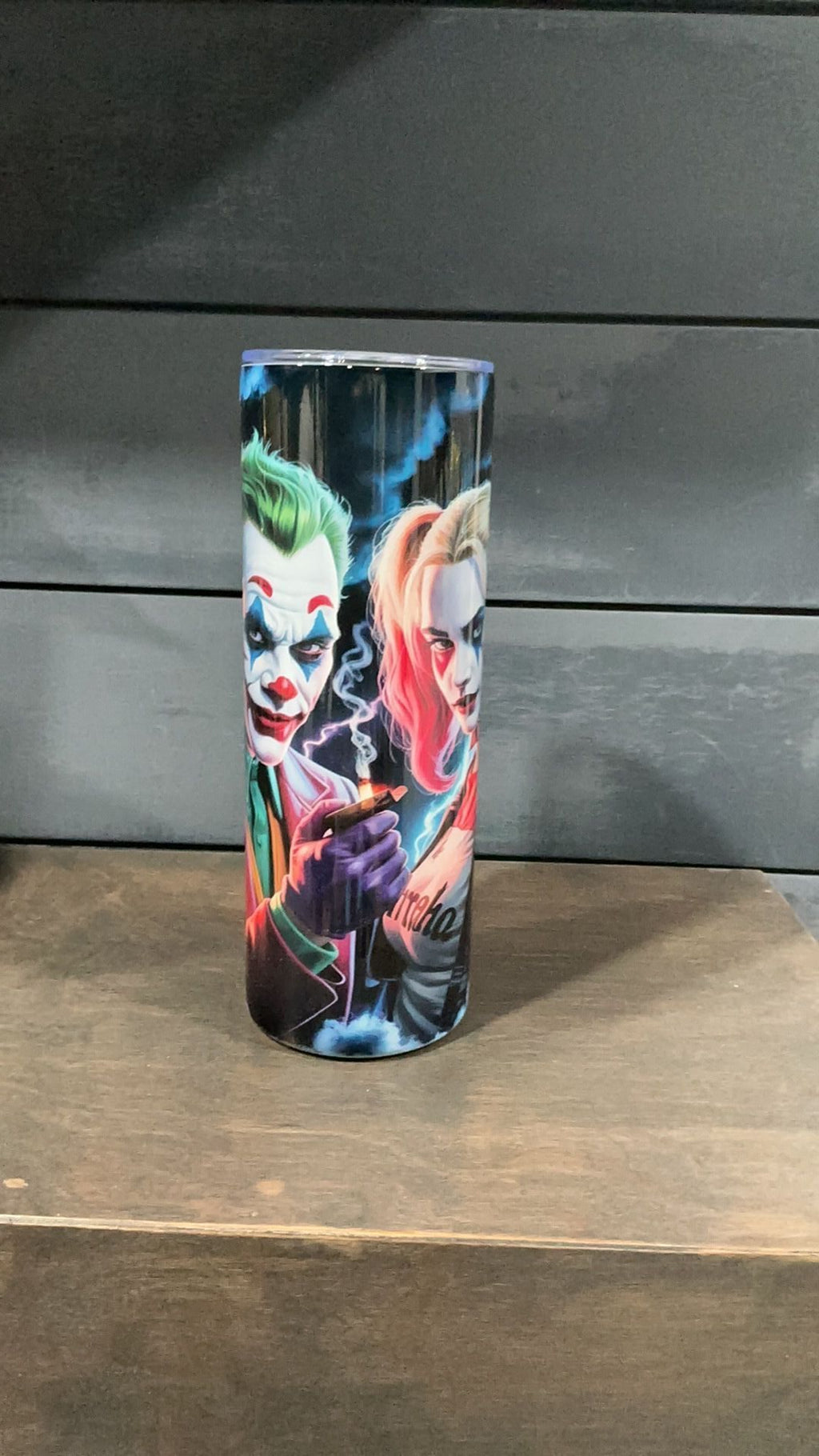 Harley Quinn and joker inspired tumbler