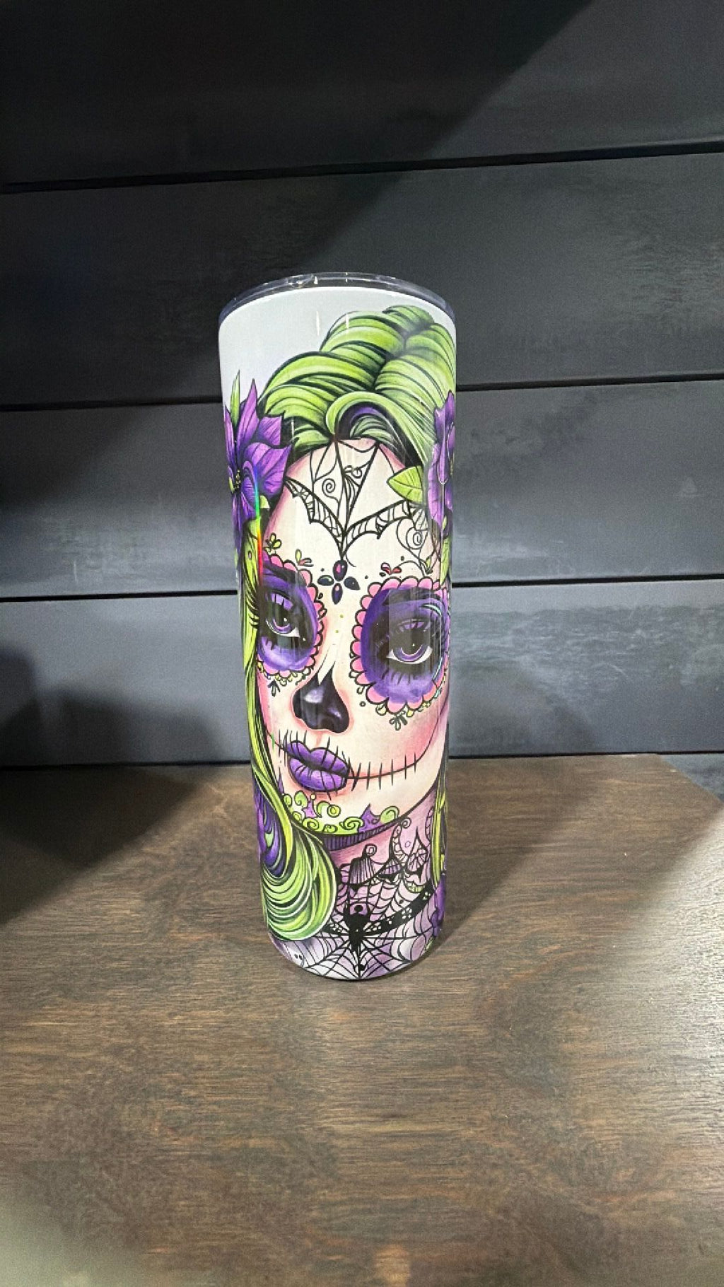 Sugar skull tumbler