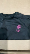 Black tee with palm tree NWOT size 6/7