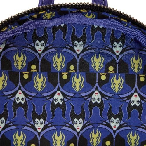 Loungefly Disney Backpack: Maleficent Dragon Lenticular and Glow in the Dark Mini-Backpack, Amazon Exclusive