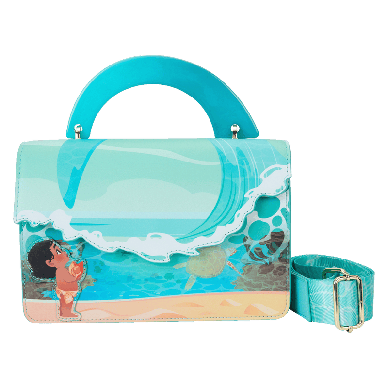 Loungefly NWT Ocean Wave Moana Crossbody Bag Disney