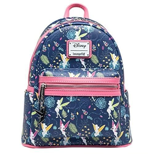 Loungefly NWT  Pink Tinkerbell Glow in the Dark Allover Print Backpack