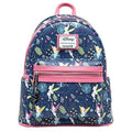 Loungefly NWT  Pink Tinkerbell Glow in the Dark Allover Print Backpack
