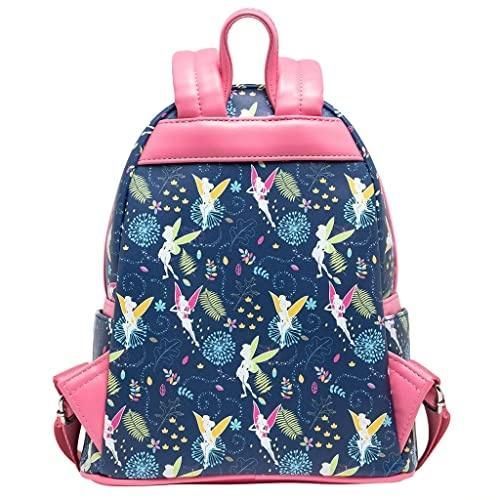 Loungefly NWT  Pink Tinkerbell Glow in the Dark Allover Print Backpack