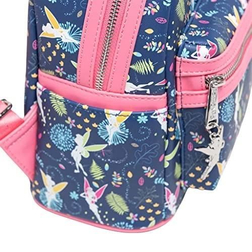 Loungefly NWT  Pink Tinkerbell Glow in the Dark Allover Print Backpack