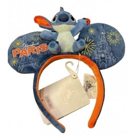 Disney Parks Disneyland Paris France Stitch Plush Ear Headband New with Tag