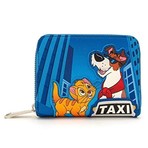 Loungefly X Disney NWT Oliver And Company Taxi Ride Zip Around Wallet Blue One Size