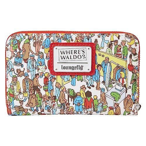 Loungefly NWT Zip Around Purse Wheres Waldo New Official Red