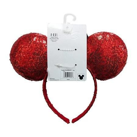 Disney Collection NWT Minnie Mouse Ears Headband, One Size, Red